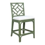 Stacie Rattan Lattice Back Stool - Image 2