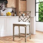 Stacie Rattan Lattice Back Stool - Image 6