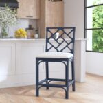 Stacie Rattan Lattice Back Stool - Image 14