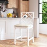 Stacie Rattan Lattice Back Stool - Image 11