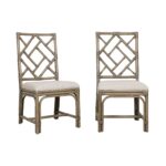 Stacie Rattan Lattice Back Dining Chair, Set of 2 - Image 6