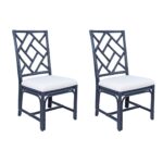 Stacie Rattan Lattice Back Dining Chair, Set of 2 - Image 2