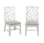 Stacie Rattan Lattice Back Dining Chair, Set of 2 - Image 11