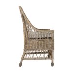 Bayside Handwoven Raffia Accent Chair - Image 3