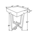 Adela Box-Style Solid Wood Side Table - Image 11