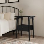 Kit Solid Mango Wood 1-Drawer Storage Side Table - Image 8