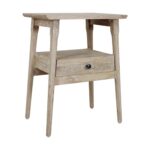 Kit Solid Mango Wood 1-Drawer Storage Side Table - Image 12