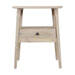 Kit Solid Mango Wood 1-Drawer Storage Side Table - Image 14