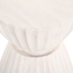 Clara Hourglass Solid Mango Wood Scalloped Accent Table - Image 5