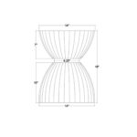 Clara Hourglass Solid Mango Wood Scalloped Accent Table - Image 6