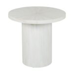 Bianca Pedestal Solid Mango Wood Side Table