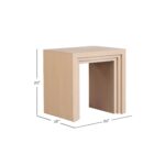 Cascade Rectangular Solid Wood Side Table - Image 5