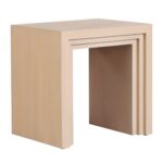 Cascade Rectangular Solid Wood Side Table
