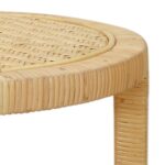 Camila Round Handwoven Rattan Side Table with Shelf - Image 5