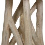 Eli Hand-Carved Solid Wood Side Table with Twig Base - Image 12