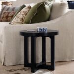 Christie Round Bayur Wood Cross-Base Side Table - Image 4