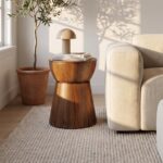 Cinched Drum Solid Mango Wood Side Table - Image 2