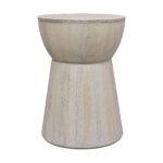 Cinched Drum Solid Mango Wood Side Table - Image 5