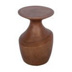 Allura Asymmetrical Solid Munggur Wood Side Table