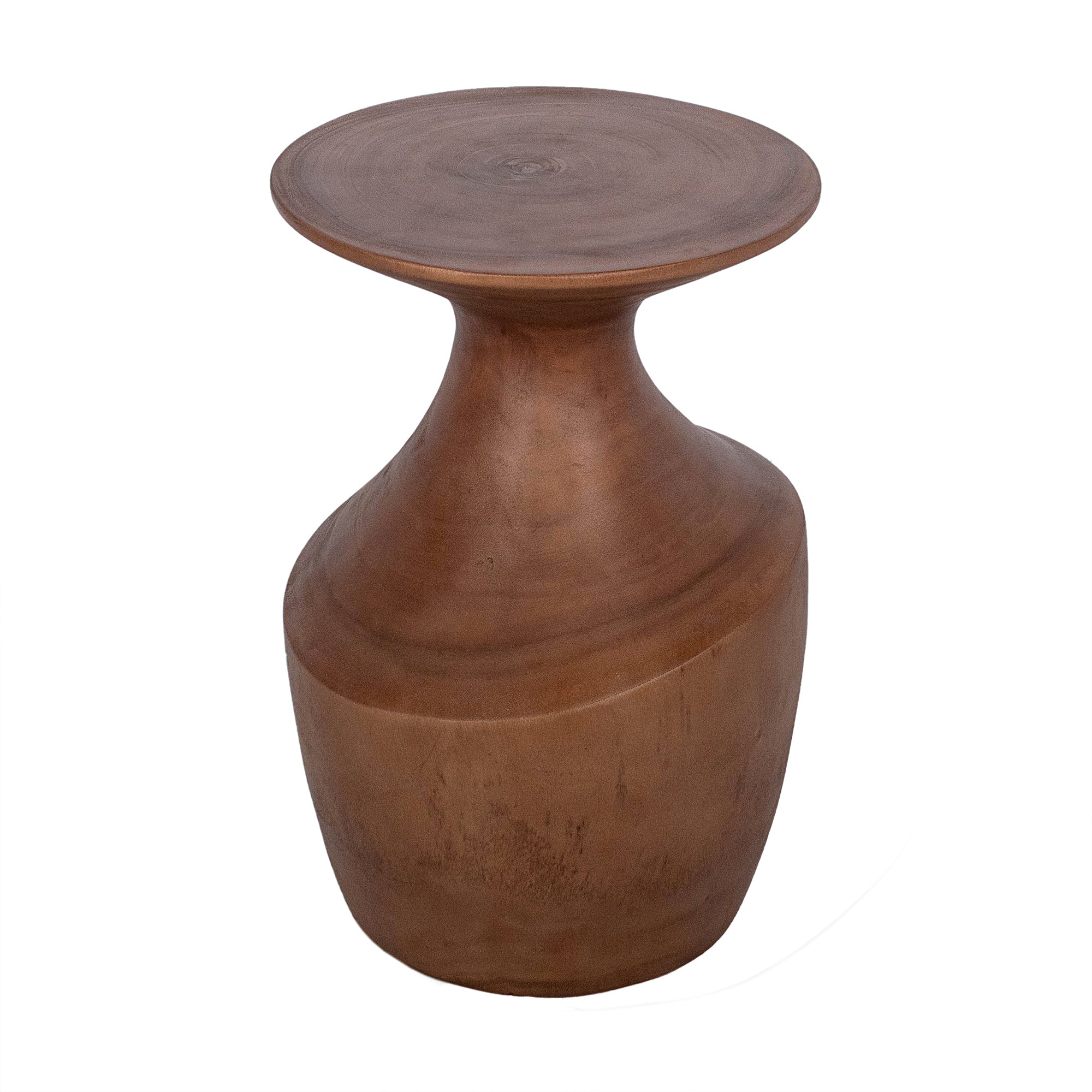 ST-70104-BR_001 Allura Asymmetrical Solid Munggur Wood Side Table - Image 1