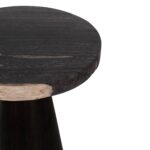 Kayu Round Petrified Wood Pedestal Accent Table - Image 5