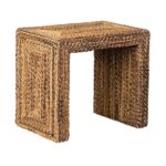 Soren Rectangular Braided Seagrass Side Table - Image 2