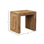 Soren Rectangular Braided Seagrass Side Table - Image 6
