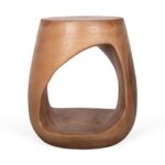 Esme Cut-Out Solid Munggur Wood Side Table - Image 3