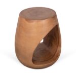 Esme Cut-Out Solid Munggur Wood Side Table - Image 4