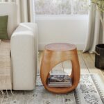Esme Cut-Out Solid Munggur Wood Side Table - Image 2