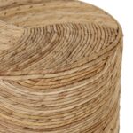 Naomi Round Handwoven Abaca Accent Table - Image 4