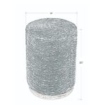 Naomi Round Handwoven Abaca Accent Table - Image 6