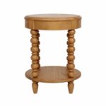 Elanor Round Turned Leg Side Table With Shelf - Image 7