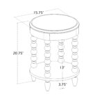 Elanor Round Turned Leg Side Table With Shelf - Image 8