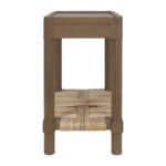 Asura Bayur Wood Side Table with Woven Rush Shelf - Image 4