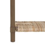 Asura Bayur Wood Side Table with Woven Rush Shelf - Image 7