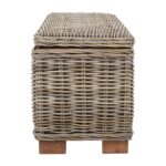 Daria Handwoven Abaca Upholstered Storage Bench - Image 14