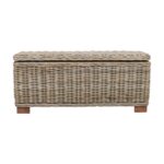 Daria Handwoven Abaca Upholstered Storage Bench - Image 13