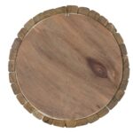 Sali Recycled Teak Wood Wall Mirror, 31" - Image 5