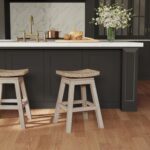 Joyce Swivel Solid Teak and Woven Abaca Counter Stool - Image 2