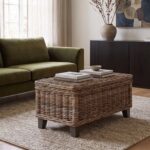 Odessa Handwoven Rattan Storage Coffee Table - Image 2