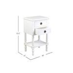 Nova Hand-Carved Solid Wood 2-Drawer Side Table - Image 9