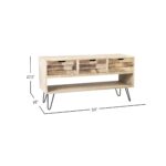 Levi Solid Wood 3-Drawer Storage Console Table - Image 7