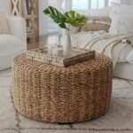 Liv Round Handwoven Abaca Coffee Table - Image 4