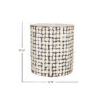 Mila Round Recycled Coconut Shell Accent Table - Image 14