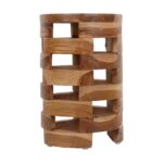 Lorena Round Solid Teak Wood Accent Table - Image 3