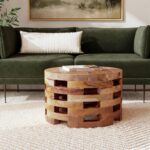 Lorena Round Solid Teak Wood Coffee Table - Image 2