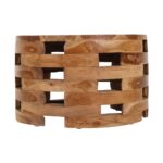 Lorena Round Solid Teak Wood Coffee Table - Image 3