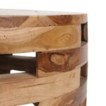 Lorena Round Solid Teak Wood Coffee Table - Image 5