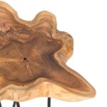 Skye Live Edge Solid Teak Wood Accent Table - Image 6